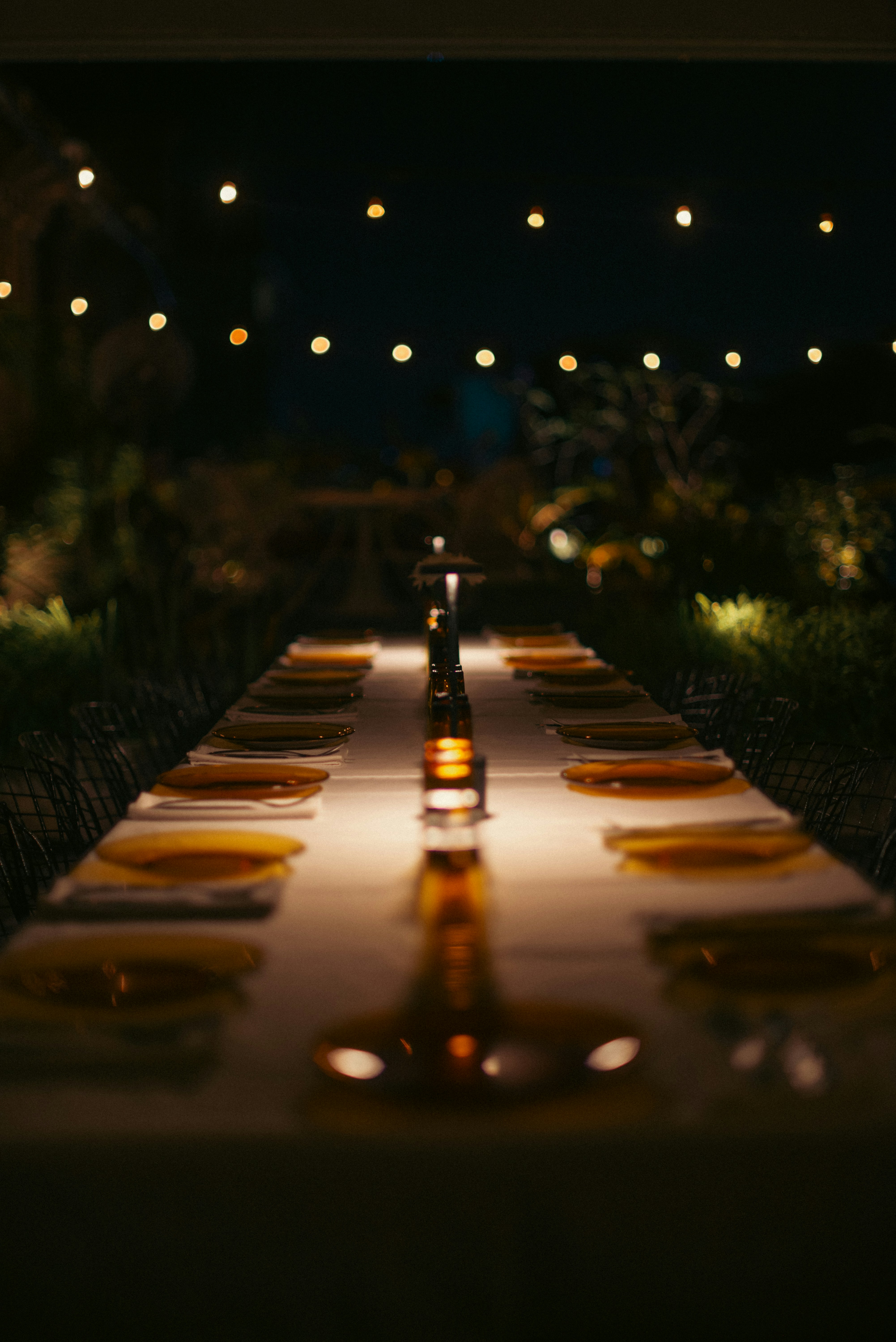 Outdoor dinner setting